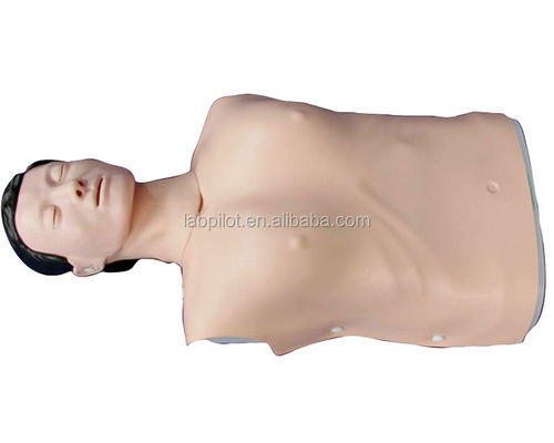 Simulation humaine réaliste Formation aux compétences d'urgence Mannequin mâle demi-corps CPR Dummy