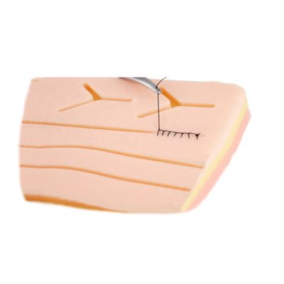 Modèle de formation à la suture de la peau au silicium à 3 couches, parfait pour améliorer la pratique chirurgicale.