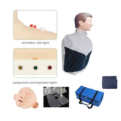 Pratique de réanimation cardiopulmonaire Modèle de demi-corps fictif pour la formation en premiers secours