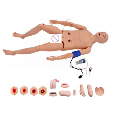 Taille humaine, fonctionnelle, mannequin de soins infirmiers pour adultes avec simulateur de pression artérielle